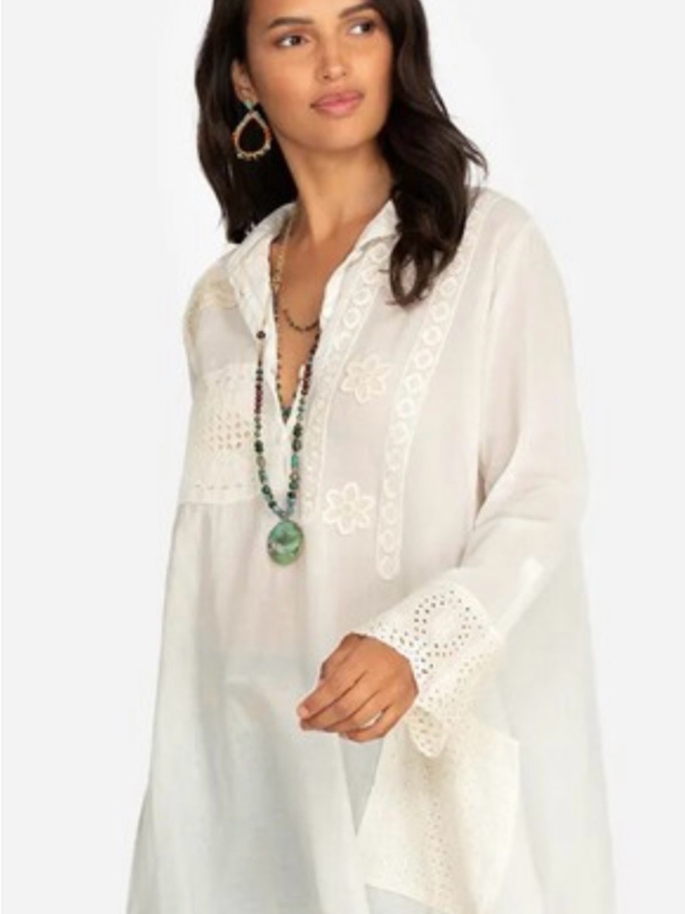 Johnny was Embroidered color beige  Women's Top size S